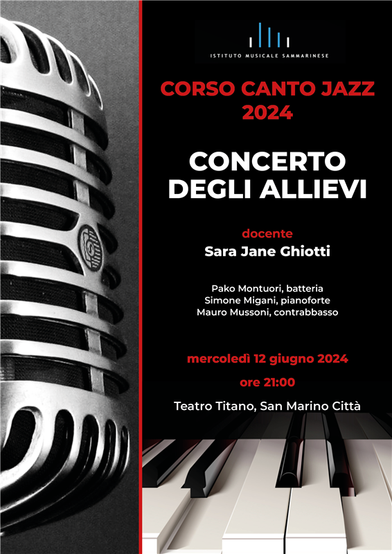 Saggio degli Allievi - Corso Canto Jazz 2024 "Band Leading"
