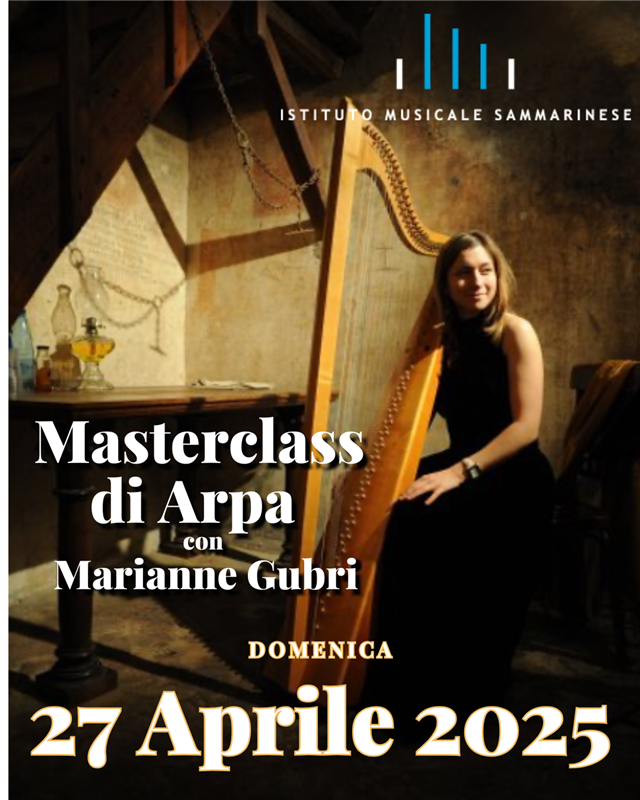 Masterclass Arpa - Marianne Gubri  "Libera la tua creatività: l'improvvisazione nella musica d'insieme e scrittura creativa"